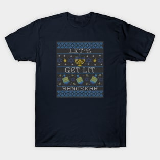 Let's Get Lit Hanukkah T-Shirt